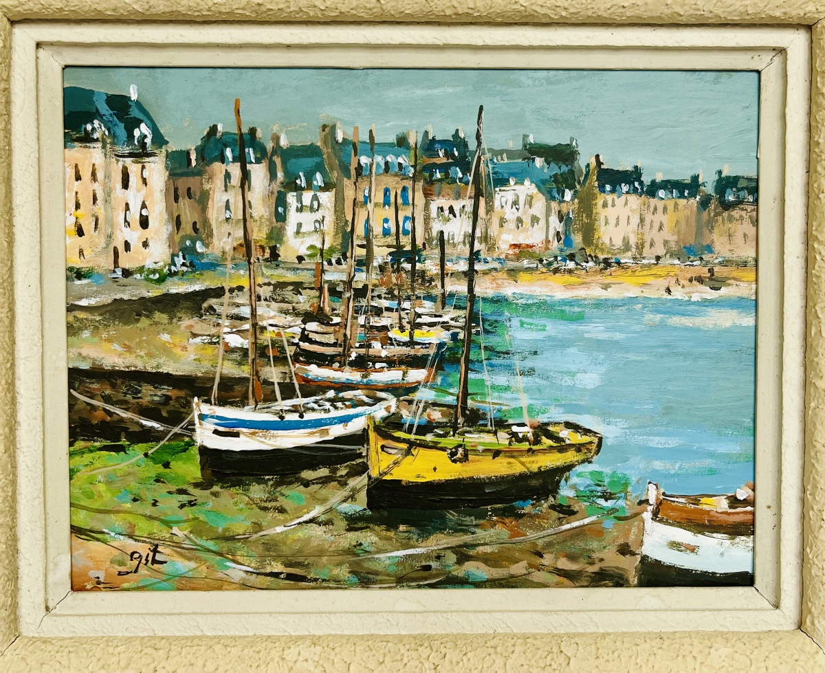 Painting - Port Of Brittany - Gil-photo-4